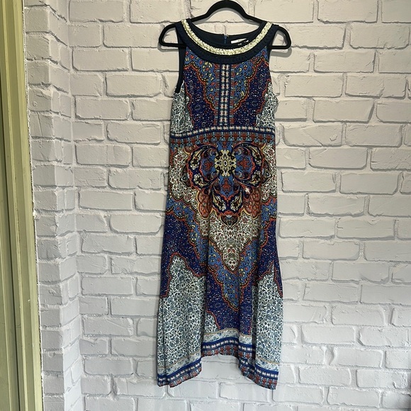 NWOT Studio One Blue and Red Maxi Dress size 8 - Picture 2 of 5